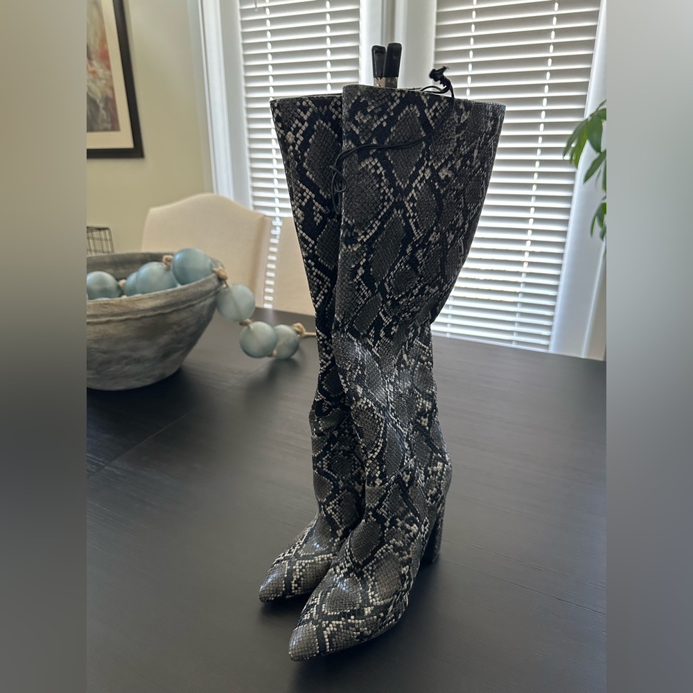 NEW Knee High Snake Skin Boots